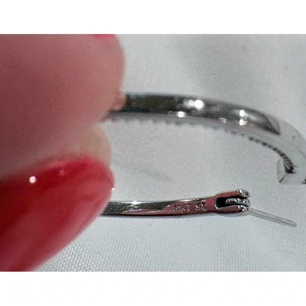 Diamond Hoop Earrings white gold Kay’s - Picture 6 of 6